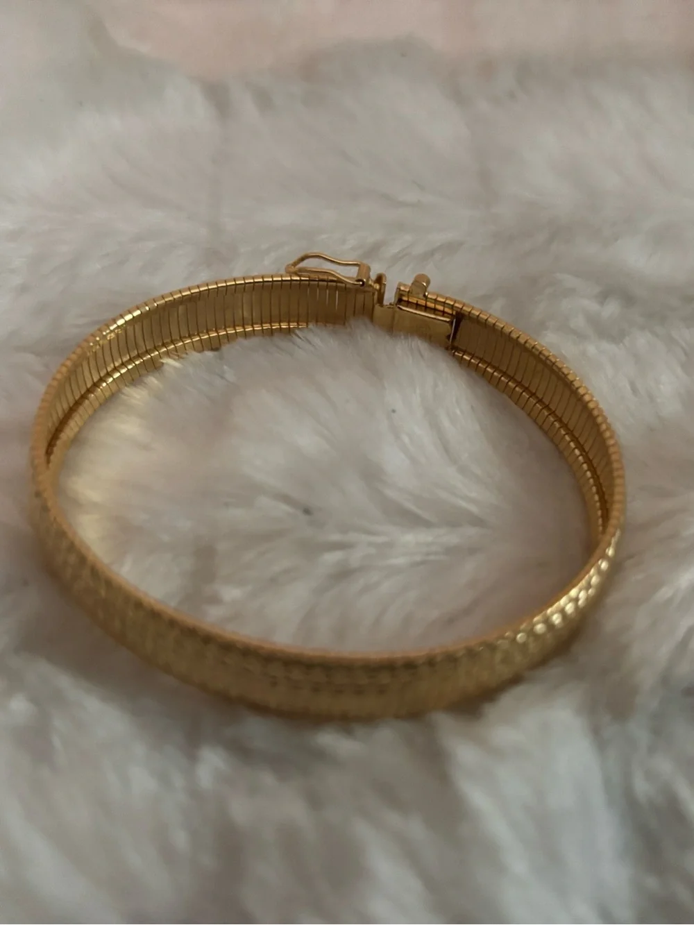 Ross-Simons Gold-Tone Textured Hinge Bracelet - Picture 1 of 4